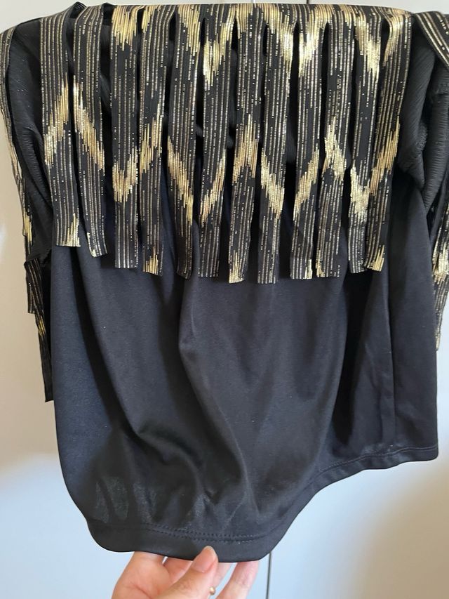 Vestido Charleston niña - Negro y dorado