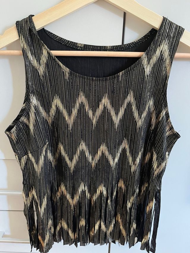 Vestido Charleston niña - Negro y dorado