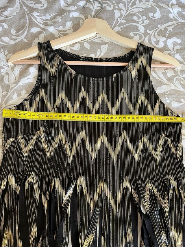 Vestido Charleston niña - Negro y dorado