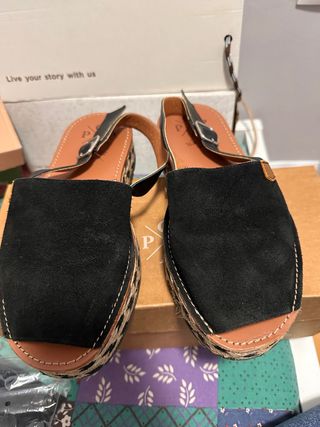 Sandalias Popa plataforma negras