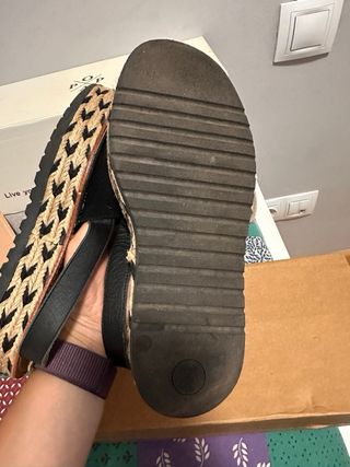 Sandalias Popa plataforma negras