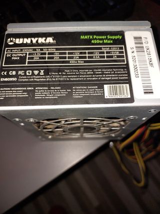 Fuente alimentación UNYKA MATX 450W