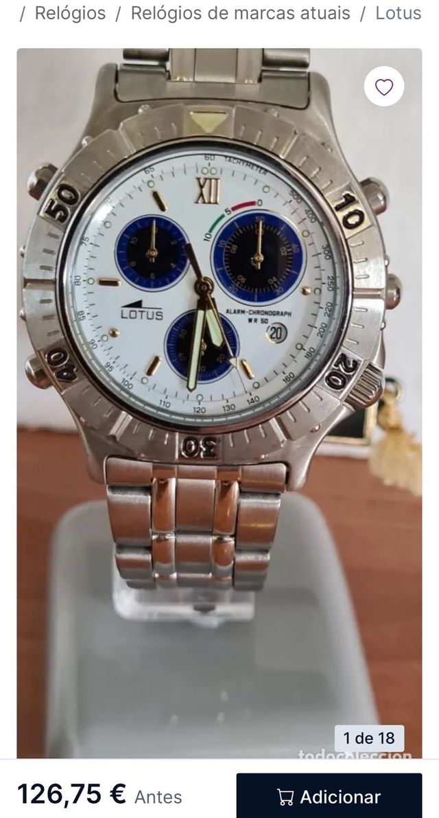 Reloj Lotus Cronógrafo Acero