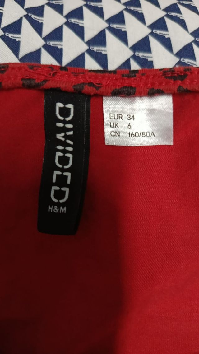 Vestido rojo estampado leopardo