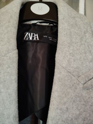 Abrigo Zara gris talla S