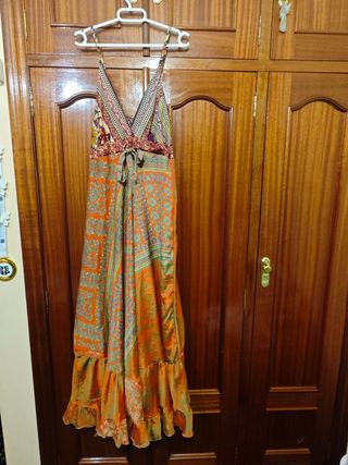 Vestido largo multicolor
