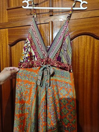 Vestido largo multicolor