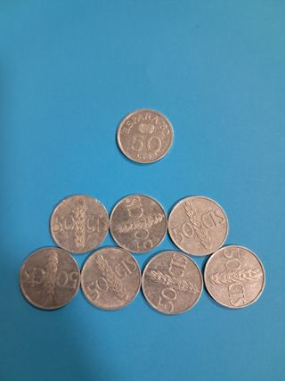 Monedas 50 centimos peseta 