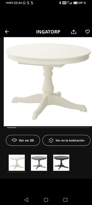 Cristal mesa INGATORP IKEA Ø