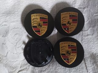 Tapabujes centro rueda llanta Porsche N-P 76mm log
