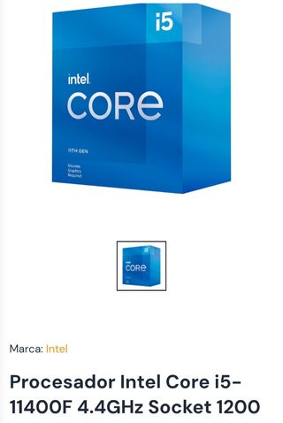Intel Core i5-11400F 4.4GHz