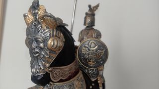 Figura caballero medieval a caballo 