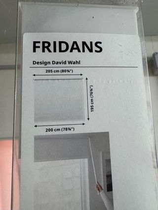 Estor FRIDANS 200x195cm blanco