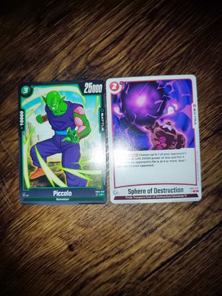 Lote de 28 cartas + tablero de papel de Dragon Bal