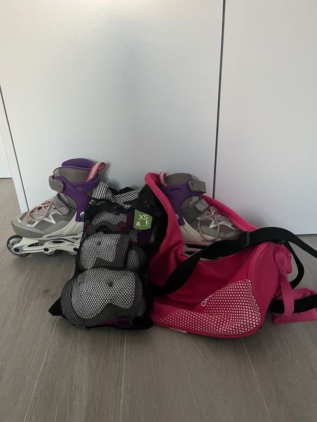Patines en línea niña totalmente equipados