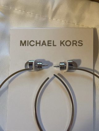 Pendientes aro Michael Kors plateados
