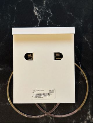 Pendientes aro Michael Kors plateados
