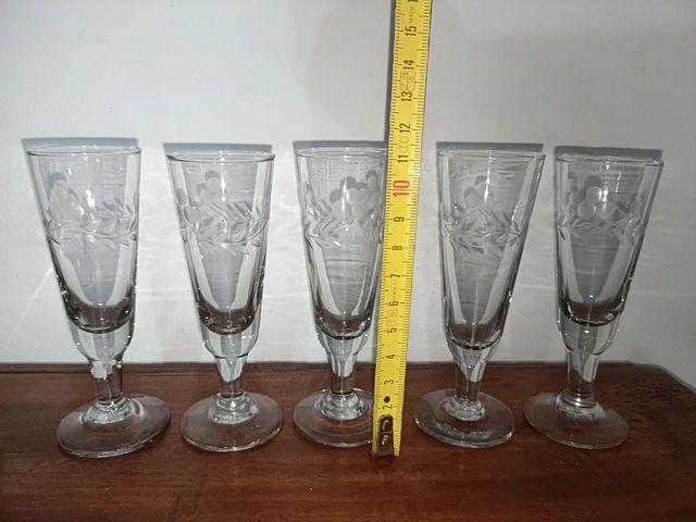 Copas vintage grabadas - 5 uds
