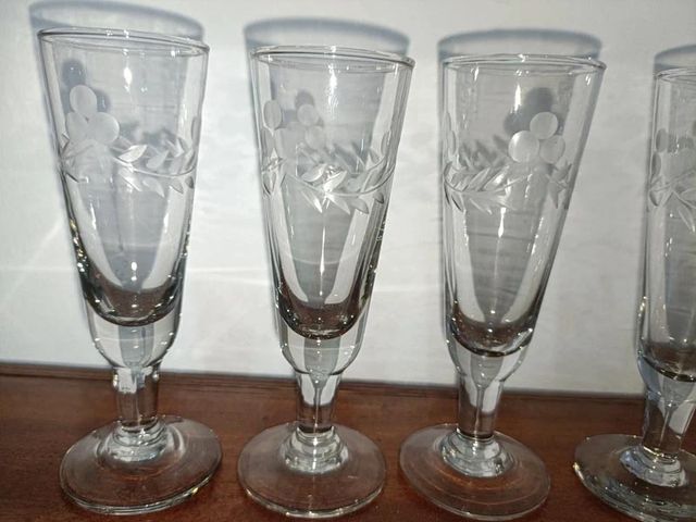 Copas vintage grabadas - 5 uds