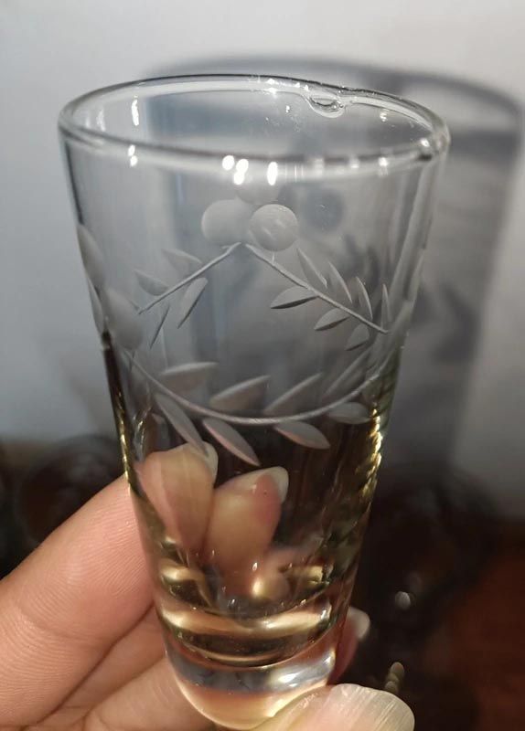 Copas vintage grabadas - 5 uds