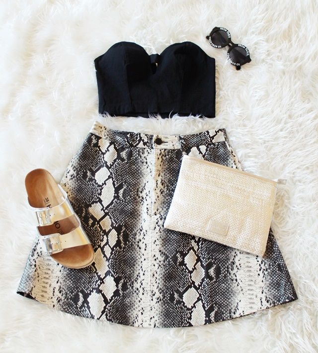 Falda Stradivarius serpiente