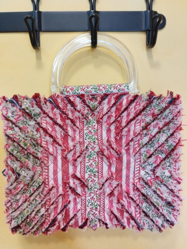 Bolso patchwork  seda.