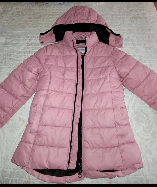 Abrigo niña rosa, talla 8-10 años