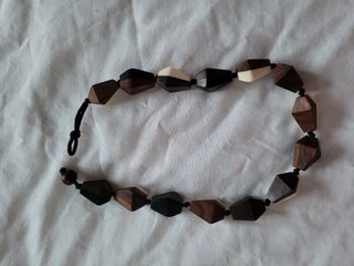 Collar madera bicolor
