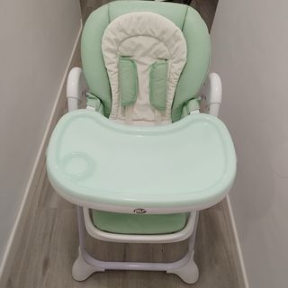 Silla trona bebé - verde menta