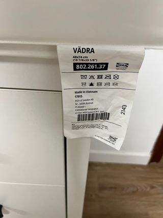 Cambiador bebé Ikea Vadra