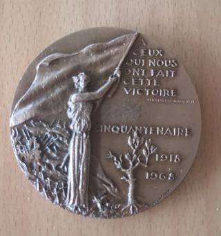  1 Medalla Armisticio 1918 IWW. 