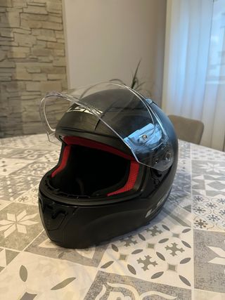 Casco moto LS2 negro mate