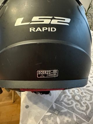 Casco moto LS2 negro mate