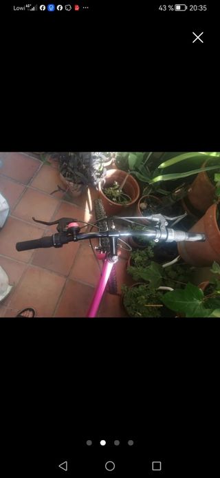 Bicicleta montaña rosa