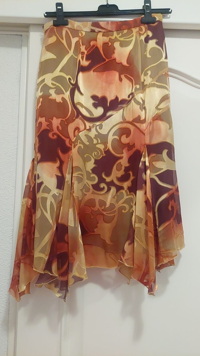 Falda  marrón-naranja El Corte Inglés