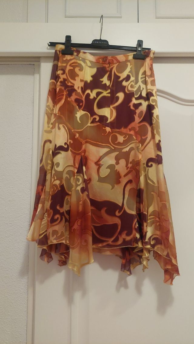 Falda  marrón-naranja El Corte Inglés