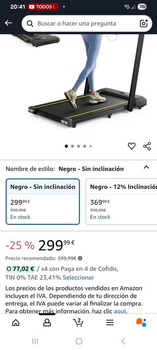 NUEVA Cinta Correr Toputure Plegable