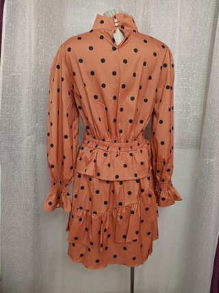 Vestido lunares naranja