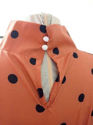 Vestido lunares naranja