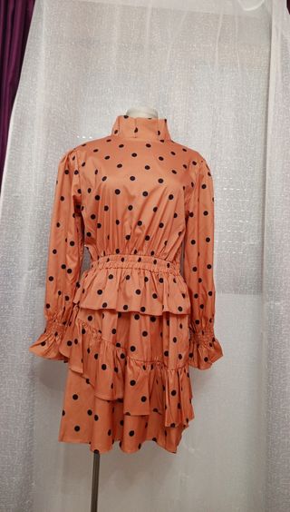 Vestido lunares naranja