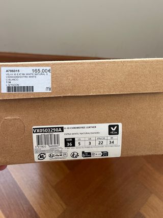 Zapatillas Veja 36 - Beige/Blanco