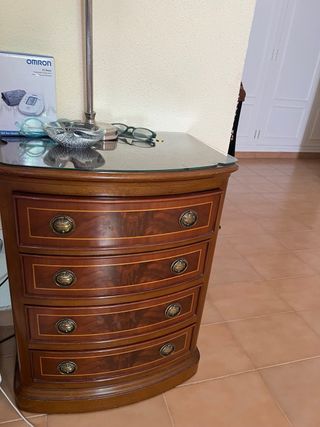 Cómoda madera estilo clásico mesitas de noche