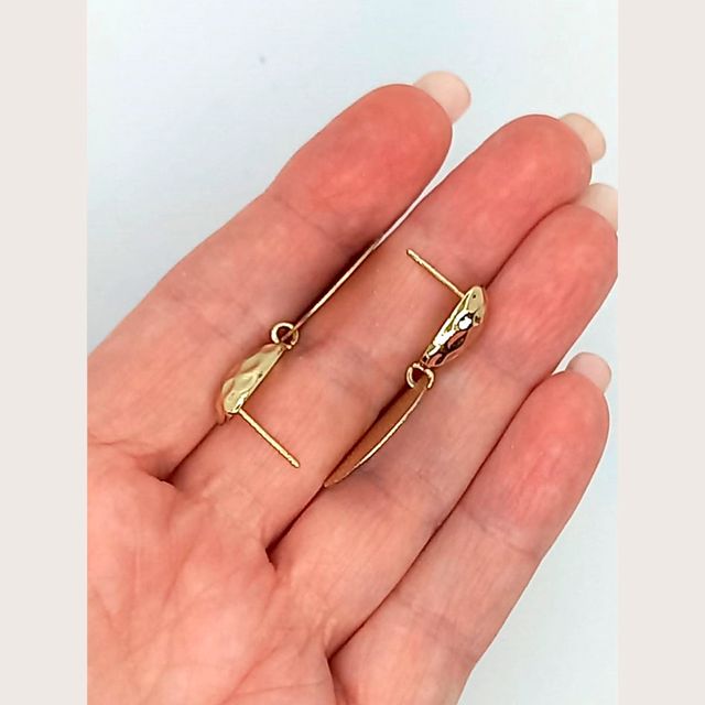 Pendientes círculos brillantes con margaritas