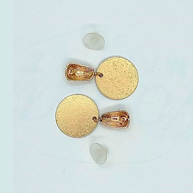 Pendientes círculos brillantes con margaritas