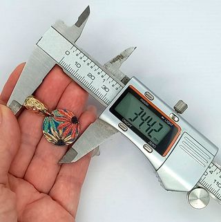 Pendientes círculos brillantes con margaritas