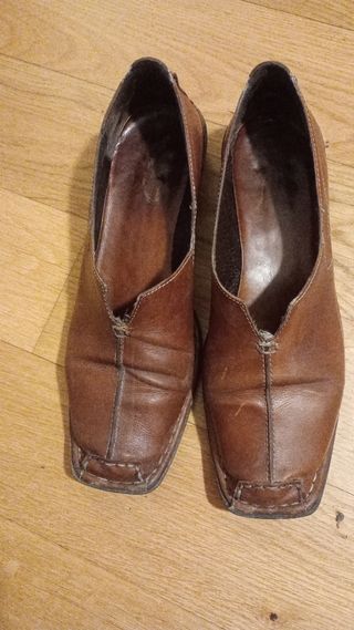 Scarpe Pelle Vintage Marrone