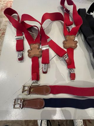 Bretelle per bambini - 8 pezzi rosso, nero