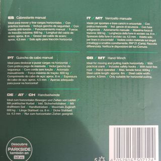 Cabrestante manual 600Kg 8metros nuevo