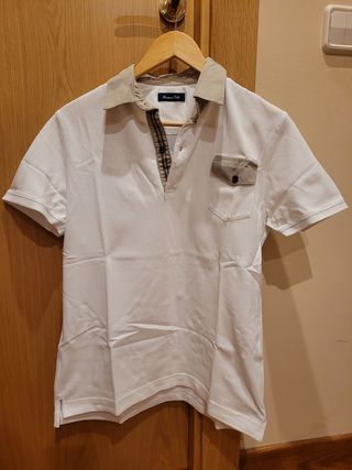 Polo Massimo Dutti blanco talla M