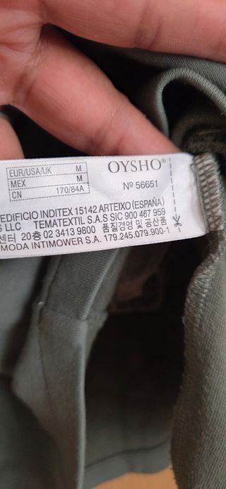 Sudadera Oysho verde oliva talla M